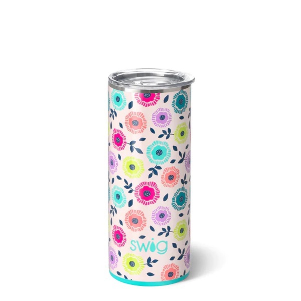 Swig Life 20oz Dipsy Daisy cylinder tumbler discontinued print NWT